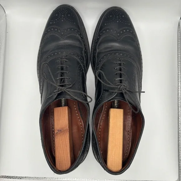 Allen Edmonds McAllister Black Wingtip Oxford Shoes Men's Size 12D